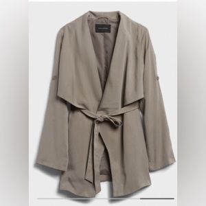 Banana Republic Cascade Collar Tie Waist Trench - XL TALL